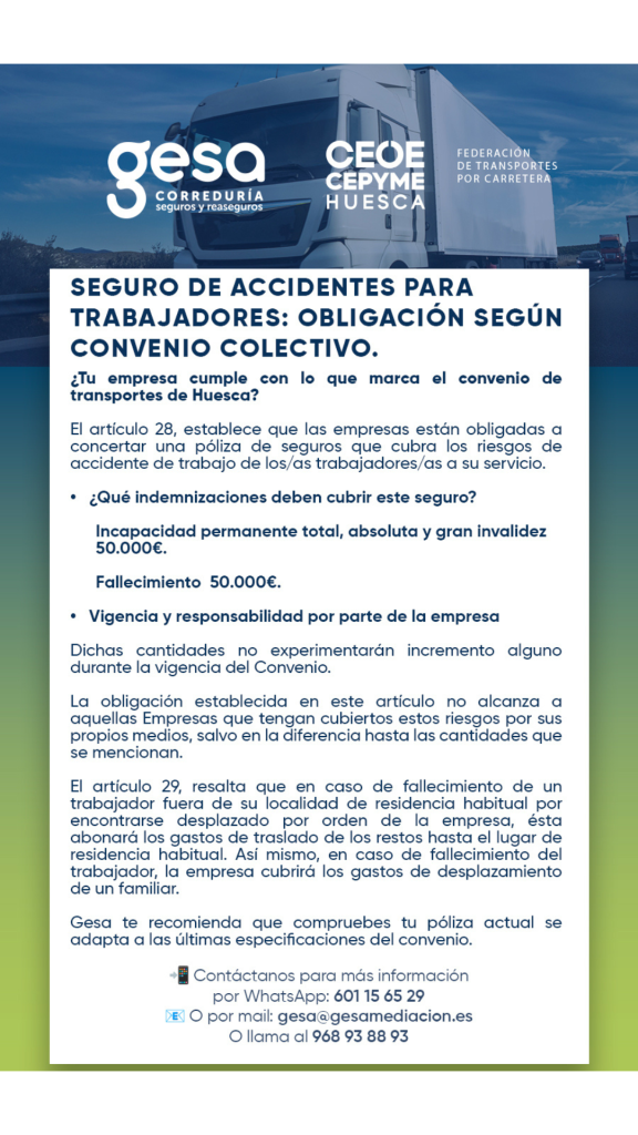 GESA Mediacion - Seguro accidentes para trabajadores